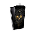 Дизайнерский вертикальный чехол-книжка для Iphone x10 Черное золото