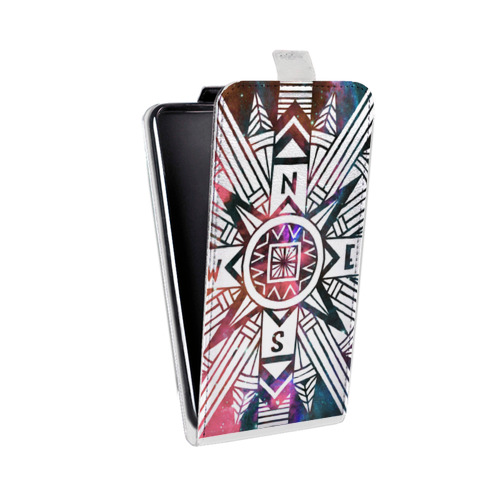Дизайнерский вертикальный чехол-книжка для LG G3 (Dual-LTE) Компасы индейцев