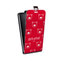 Дизайнерский вертикальный чехол-книжка для Sony Xperia XZ Red White Fans