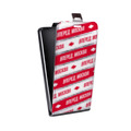 Дизайнерский вертикальный чехол-книжка для Nokia 7 Red White Fans