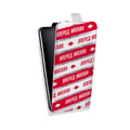 Дизайнерский вертикальный чехол-книжка для Alcatel Shine Lite Red White Fans