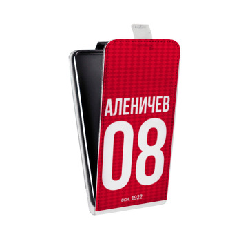 Дизайнерский вертикальный чехол-книжка для HTC U12 Plus Red White Fans (на заказ)