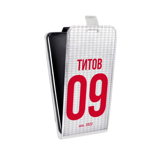 Дизайнерский вертикальный чехол-книжка для Lenovo A7010 Red White Fans