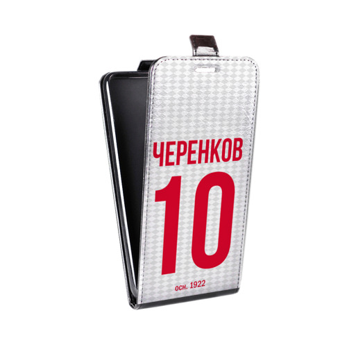 Дизайнерский вертикальный чехол-книжка для Fly IQ4503 Era Life 6 Red White Fans