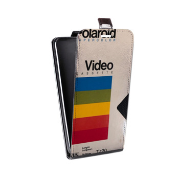 Дизайнерский вертикальный чехол-книжка для Samsung Galaxy A3 Кассеты из 90х (на заказ)