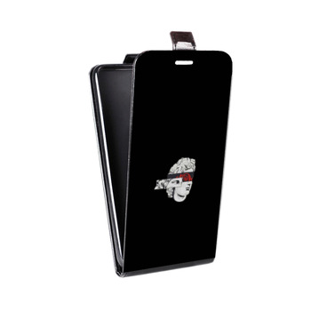 Дизайнерский вертикальный чехол-книжка для Sony Xperia E4g Минимализм на черном (на заказ)