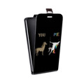 Дизайнерский вертикальный чехол-книжка для Samsung Galaxy J7 Минимализм на черном