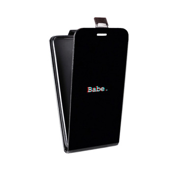 Дизайнерский вертикальный чехол-книжка для Huawei P9 Lite Минимализм на черном (на заказ)