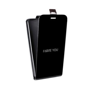 Дизайнерский вертикальный чехол-книжка для Alcatel One Touch Pop D5 Минимализм на черном (на заказ)