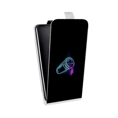 Дизайнерский вертикальный чехол-книжка для LG G7 Fit Минимализм на черном