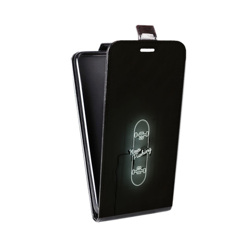 Дизайнерский вертикальный чехол-книжка для Huawei Mate 10 Минимализм на черном