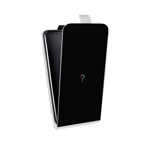 Дизайнерский вертикальный чехол-книжка для Huawei P10 Plus Минимализм на черном