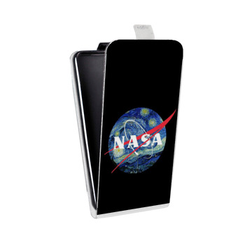 Дизайнерский вертикальный чехол-книжка для Huawei P40 Lite E NASA (на заказ)
