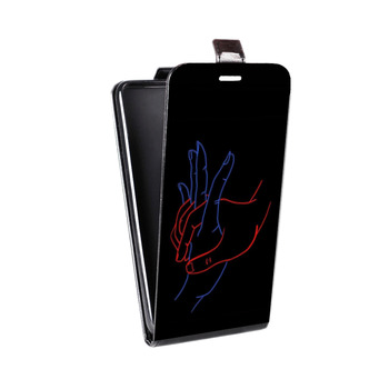Дизайнерский вертикальный чехол-книжка для Huawei P9 Lite Неоновые образы (на заказ)