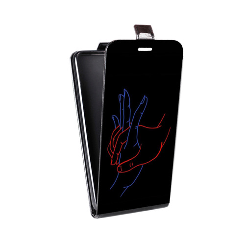 Дизайнерский вертикальный чехол-книжка для HTC Desire 200 Неоновые образы