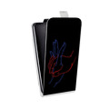 Дизайнерский вертикальный чехол-книжка для Samsung Galaxy A6 Plus Неоновые образы