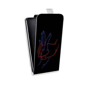 Дизайнерский вертикальный чехол-книжка для Huawei P10 Неоновые образы (на заказ)