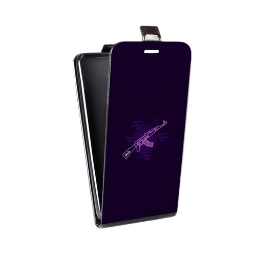 Дизайнерский вертикальный чехол-книжка для Samsung Galaxy A8 Неоновые образы