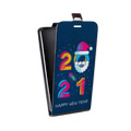 Дизайнерский вертикальный чехол-книжка для LG G7 Fit Happy 2021