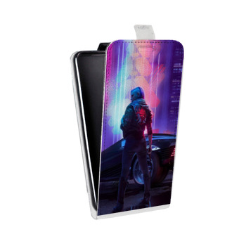 Дизайнерский вертикальный чехол-книжка для Huawei Honor 30i Cyberpunk 2077 (на заказ)