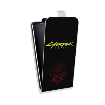 Дизайнерский вертикальный чехол-книжка для Iphone x10 Cyberpunk 2077 (на заказ)