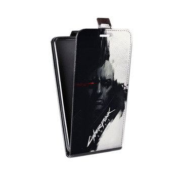 Дизайнерский вертикальный чехол-книжка для Sony Xperia E5 Cyberpunk 2077 (на заказ)