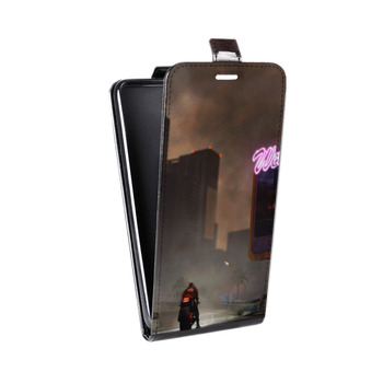 Дизайнерский вертикальный чехол-книжка для HTC U12 Plus Cyberpunk 2077 (на заказ)