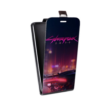 Дизайнерский вертикальный чехол-книжка для Iphone 7 Cyberpunk 2077 (на заказ)