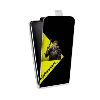 Дизайнерский вертикальный чехол-книжка для Samsung Galaxy Mega 6.3 Cyberpunk 2077 (на заказ)