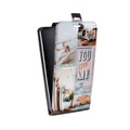 Дизайнерский вертикальный чехол-книжка для Microsoft Lumia 640 XL Коллаж