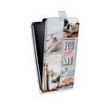 Дизайнерский вертикальный чехол-книжка для OPPO A3s Коллаж