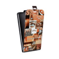 Дизайнерский вертикальный чехол-книжка для Huawei P10 Plus Коллаж