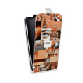 Дизайнерский вертикальный чехол-книжка для Sony Xperia go Коллаж