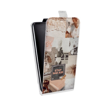 Дизайнерский вертикальный чехол-книжка для Iphone 5s Коллаж (на заказ)