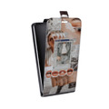 Дизайнерский вертикальный чехол-книжка для Alcatel One Touch Pop D3 Коллаж