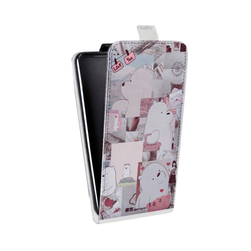 Дизайнерский вертикальный чехол-книжка для Huawei P Smart Z Коллаж