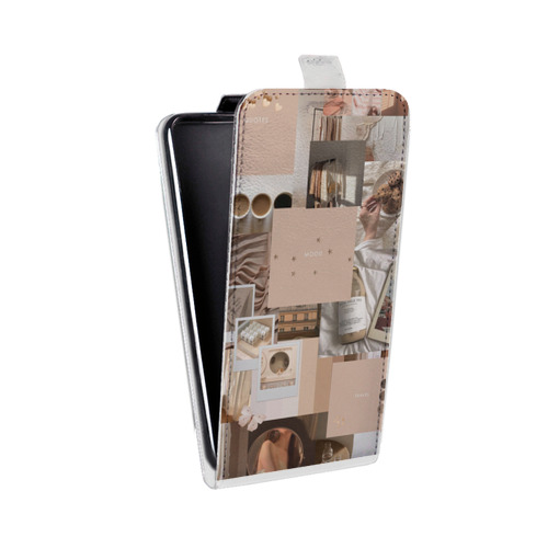 Дизайнерский вертикальный чехол-книжка для Alcatel Shine Lite Коллаж