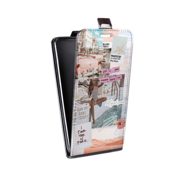 Дизайнерский вертикальный чехол-книжка для Iphone 7 Коллаж (на заказ)