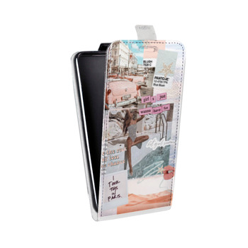 Дизайнерский вертикальный чехол-книжка для Huawei P40 Lite E Коллаж (на заказ)