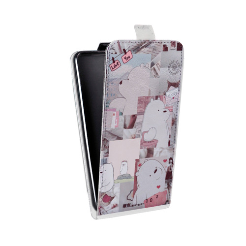 Дизайнерский вертикальный чехол-книжка для Meizu M2 Note Коллаж
