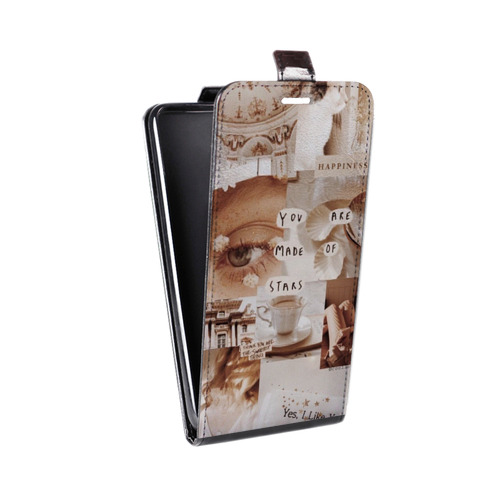 Дизайнерский вертикальный чехол-книжка для HTC Desire 200 Коллаж
