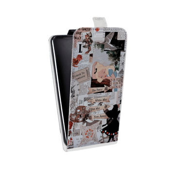 Дизайнерский вертикальный чехол-книжка для Samsung Galaxy S5 (Duos) Коллаж (на заказ)