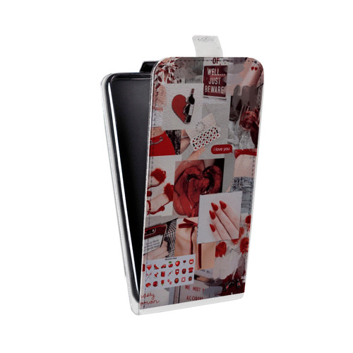 Дизайнерский вертикальный чехол-книжка для HTC Desire 12 Plus Коллаж