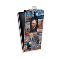 Дизайнерский вертикальный чехол-книжка для HTC Desire 600 Коллаж