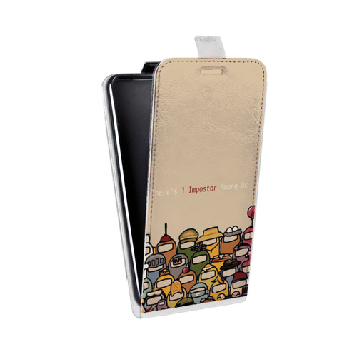 Дизайнерский вертикальный чехол-книжка для Motorola Moto E7 Plus Among Us