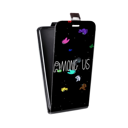Дизайнерский вертикальный чехол-книжка для Microsoft Lumia 430 Dual SIM Among Us