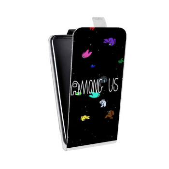 Дизайнерский вертикальный чехол-книжка для Sony Xperia E4g Among Us (на заказ)