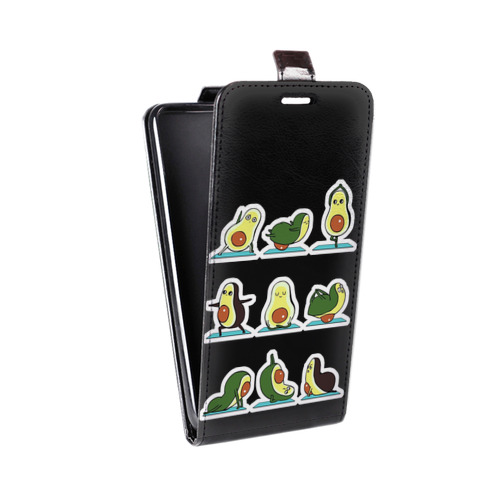 Дизайнерский вертикальный чехол-книжка для Iphone 11 Pro Max Йога авокадо