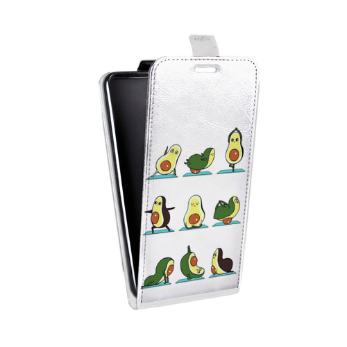 Дизайнерский вертикальный чехол-книжка для Iphone 11 Pro Max Йога авокадо