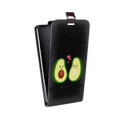 Дизайнерский вертикальный чехол-книжка для HTC Desire 12 Plus Парочка Авокадо